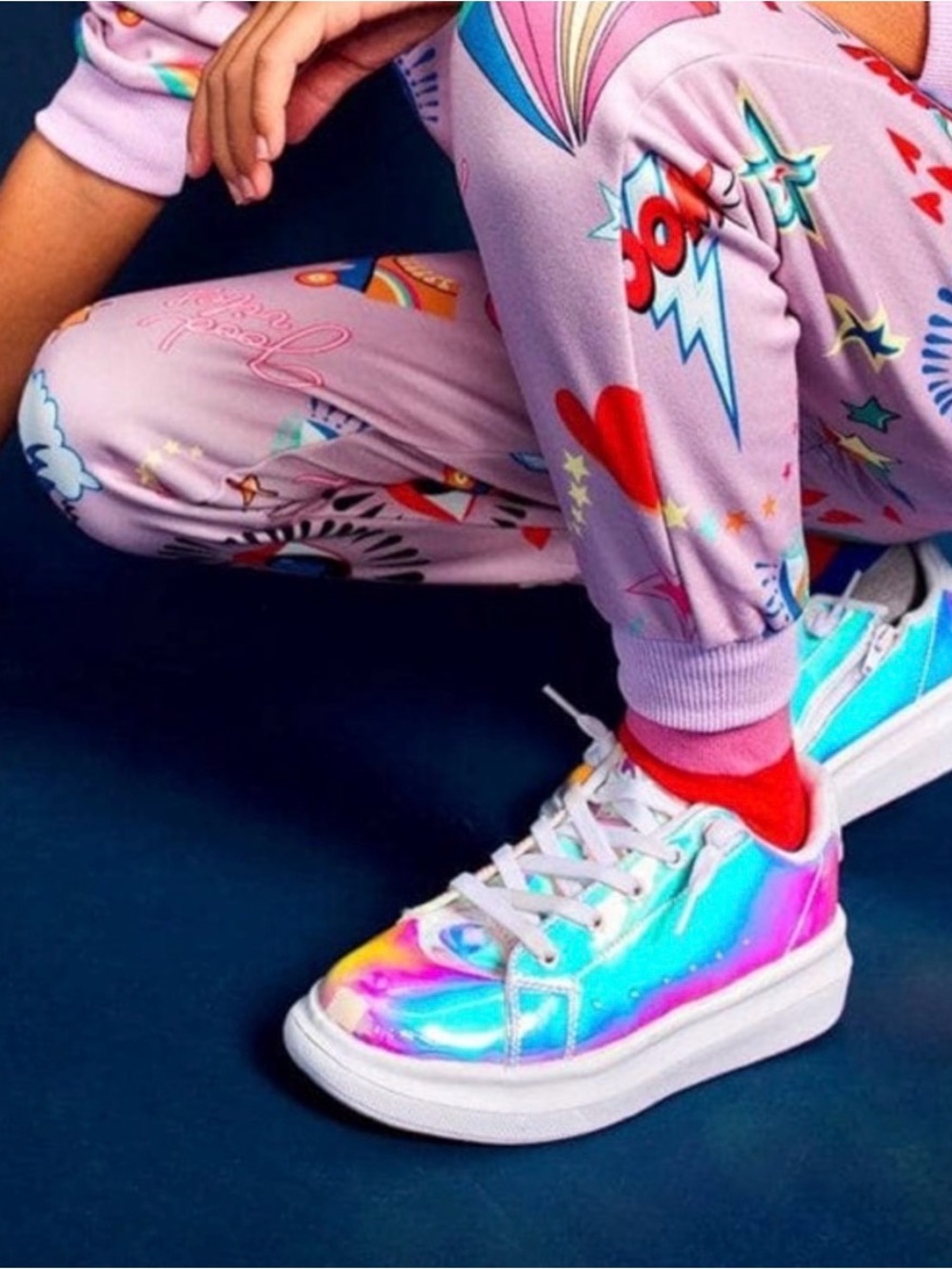 Lola + The Boys Hologram Magic Sneakers
